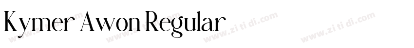 Kymer Awon Regular字体转换 Kymer Awon Regular字体转换